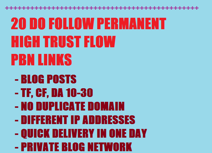 cheap do follow links on high trust flow private blog network
